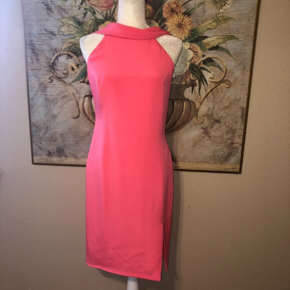 Sz 8 Cushnie et Ochs Pink Anna Open Back Silk Mini Dress - Picture 6 of 15